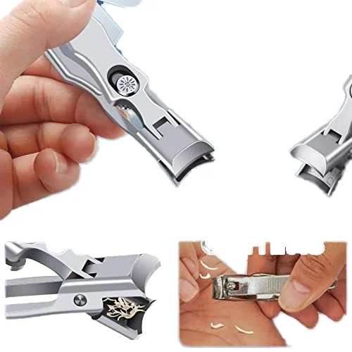Professional Large Opening Anti-Splash Nail Clippers Set Stainless Steel Manicure Beauty Tool for Pedicure