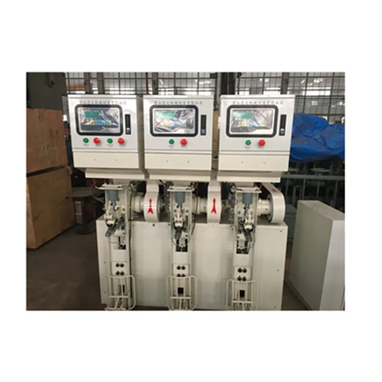3 spouts fixed 50kg valve bag cement feeding machine