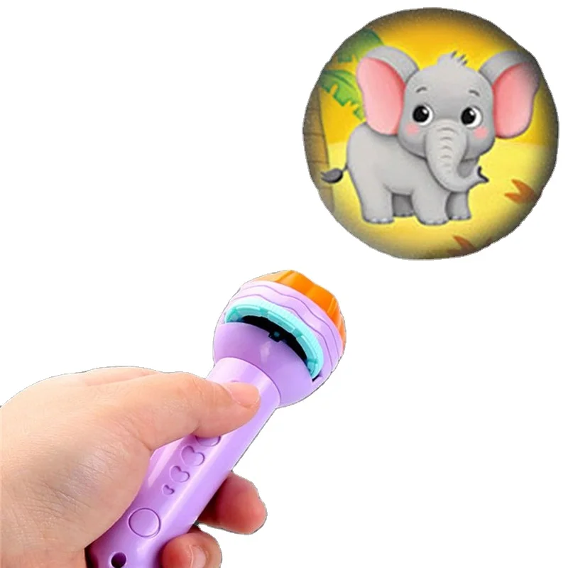 Educational Portable Torch Light Toy Flashlight Projector Toy For Animal Projection Starry Lights Kids Toys Gifts