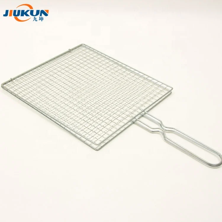 Galvanized grill wire mesh portable charcoal korea barbecue grill wire mesh net one time use disposable galvanized grill