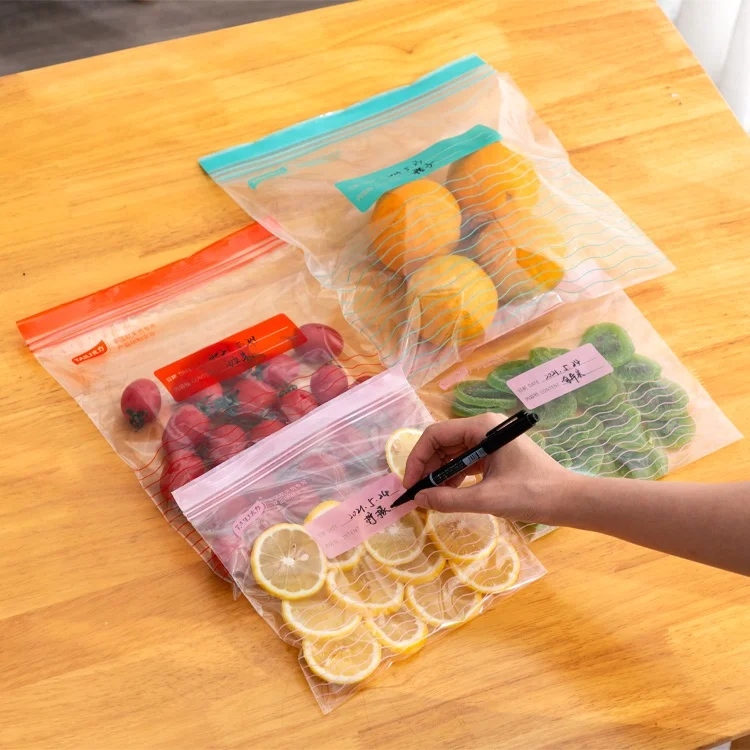 Taili New Design Eco-friendly Press Seal Zip Lock Plastic Bag Waterproof Food Zipper Bag For Keeping Food Fresh