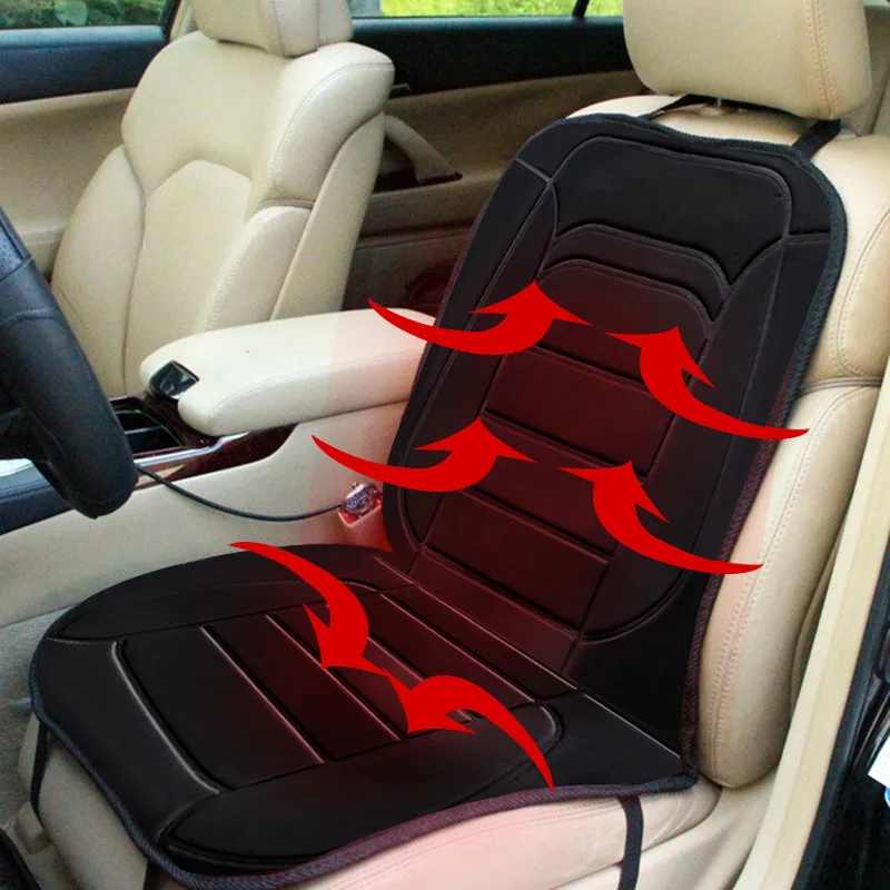 Car Heated Seat Cushion 12v Backrest Car Seat Cushion Electric Heated Winter Car Seat Cover