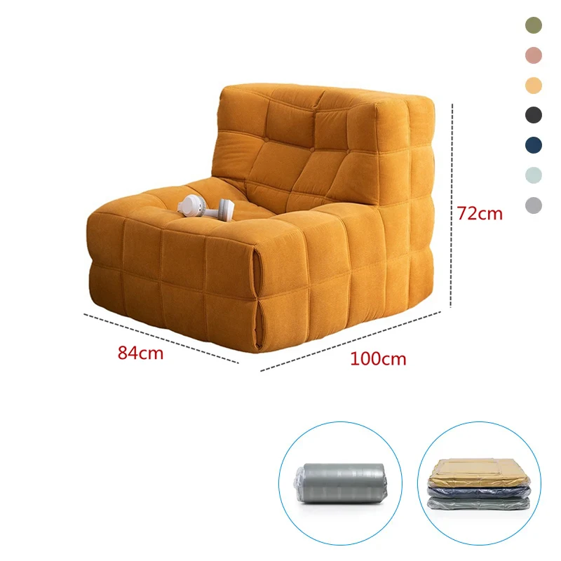 NOVA Corduroy Lazy Bean Bag Chair Living Room Modular Couch Set Compression Packing Single Lounge Sofas Modern Home Furniture