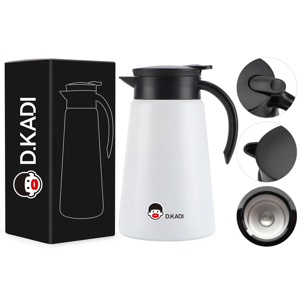 Hot Sales Double Walled Vacuum Insulated Thermal Colorful Water Tea Kettle Stainless Steel Thermos Tea Coffee Pot Carafe