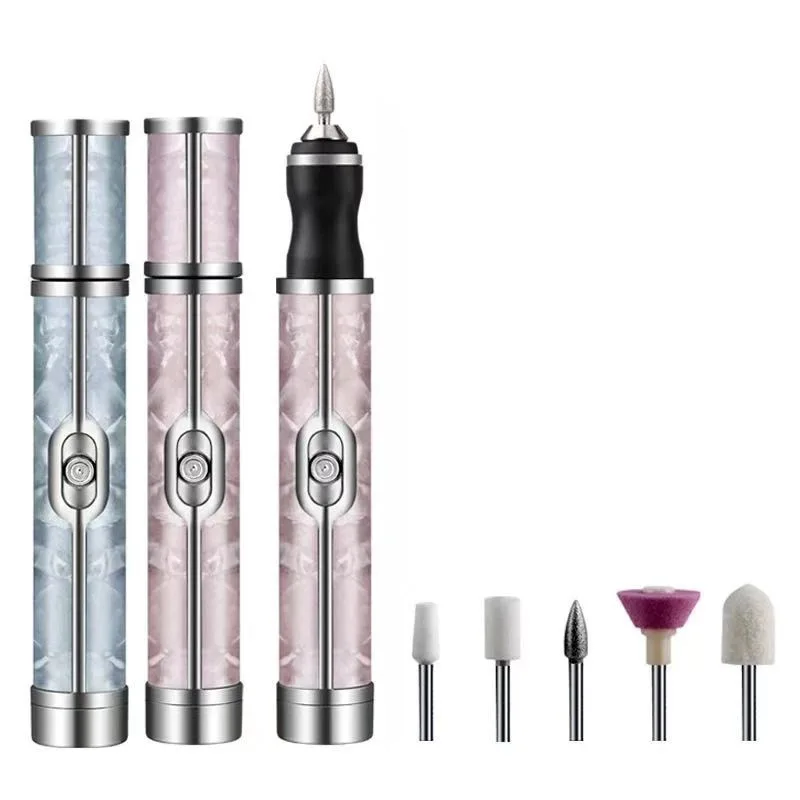 Destly Cordless Portable Nail File Gel Polish Remover Tools Manicure Milling Cutter Set USB Electric Nail Drill Machine
