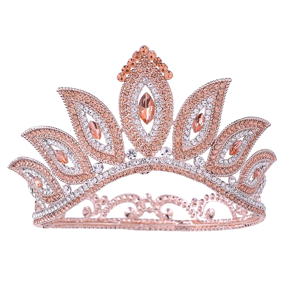 Ethnic fashion tiara baroque retro party festival crowns bridal full round luxury queen crown