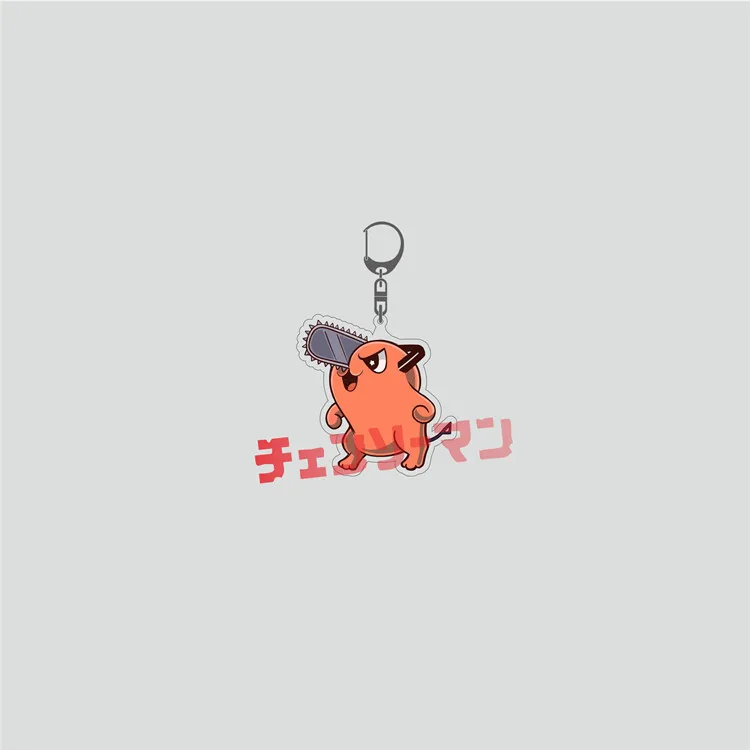 7 Styles Chainsaw Man Light Keychain Anime Game Keyring Men Cartoon Pendant Keyring Cute Jewelry Acrylic Key Chain
