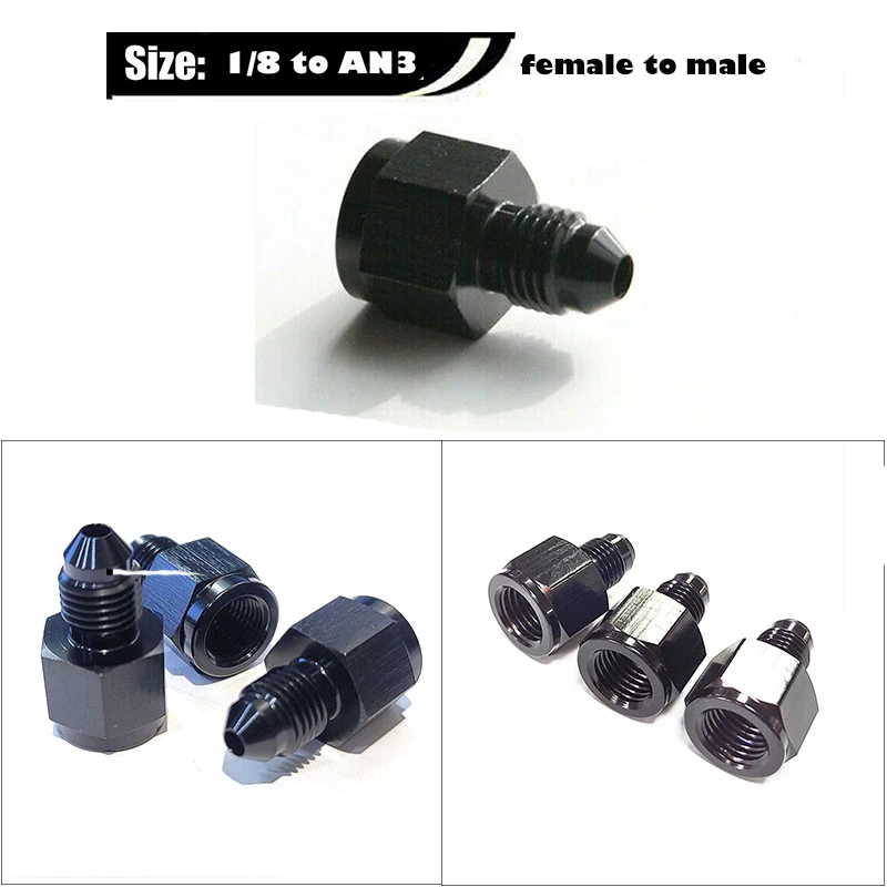 1/8npt Female to 3 AN Male AN NPT Fitting Flare Reducer Adapter 1/8npt to AN3 Changeover Screw Connector, JIAX wholesale