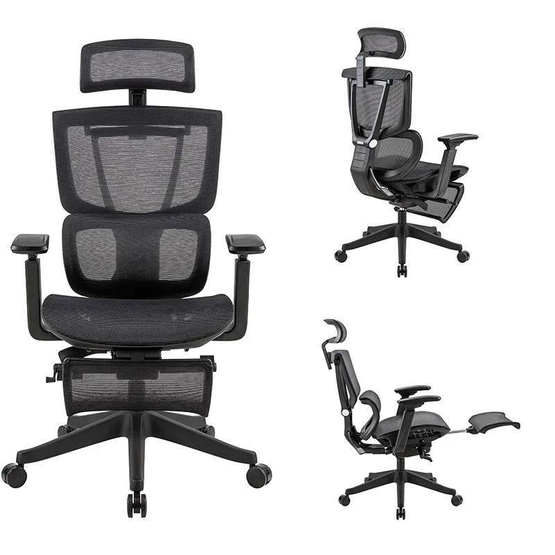 Luxury Comfortable Swivel Revolving Manager Executive Full Mesh Ergonomic Office Swivel Chair With Coat Hanger