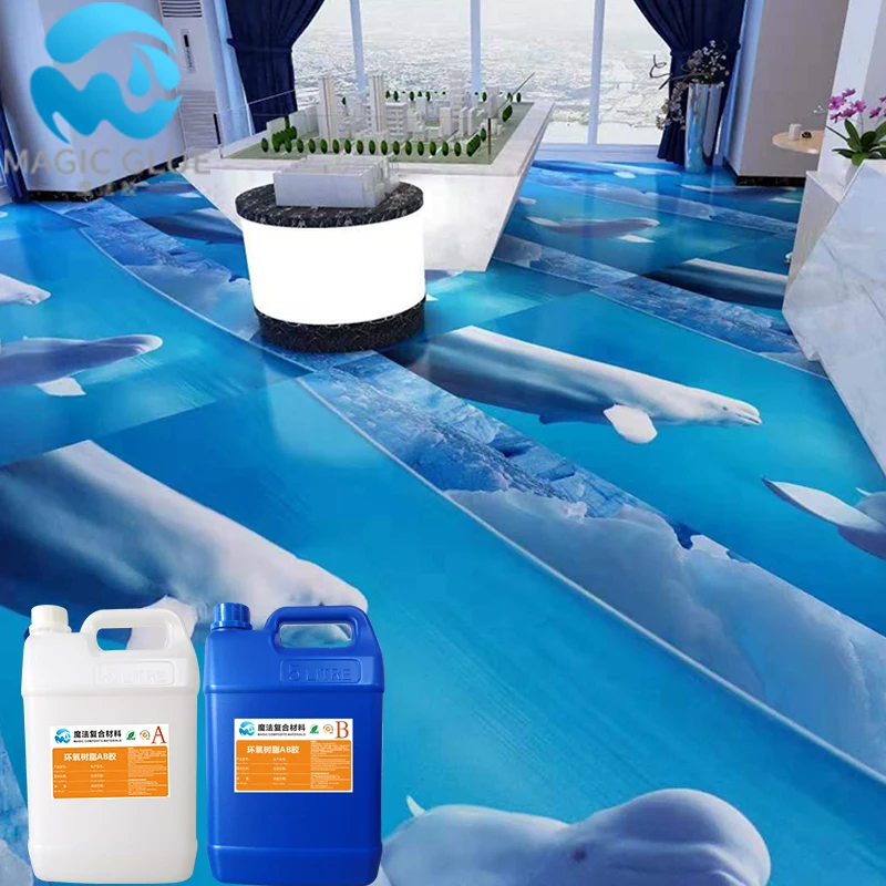 Two component epoxy resin for indoor 3D floor