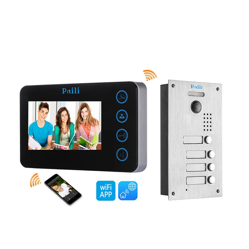 villa intercom video intercom  Video Doorbell ip multi apartment with chime wifi ring Video Door Bell camera
