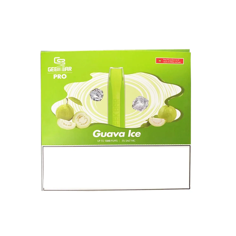 
Original Atomizer Vape Disposable Box Pre-filled 4.5ml Geek Bar Pro 1500 Puffs Capacity BOX Packaging Fast Delivery 