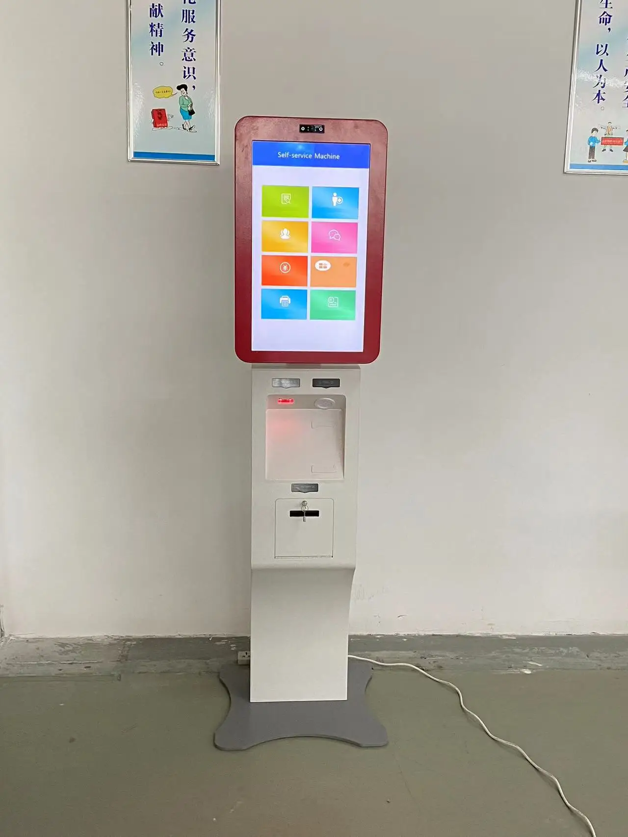HZ customization Latest Design Touch Screen POS System Supermarket retail check out kiosk Self Pay Machine ordering kiosk