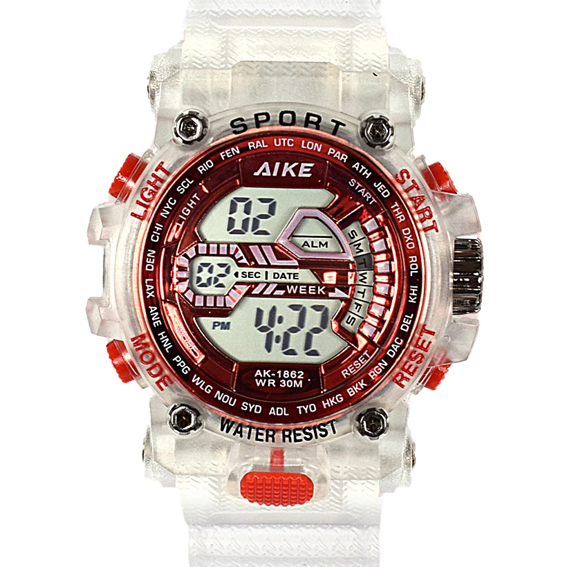 AIKE 1862  big screen wristwatches waterproof 30M facotry price sport OEM digital watches