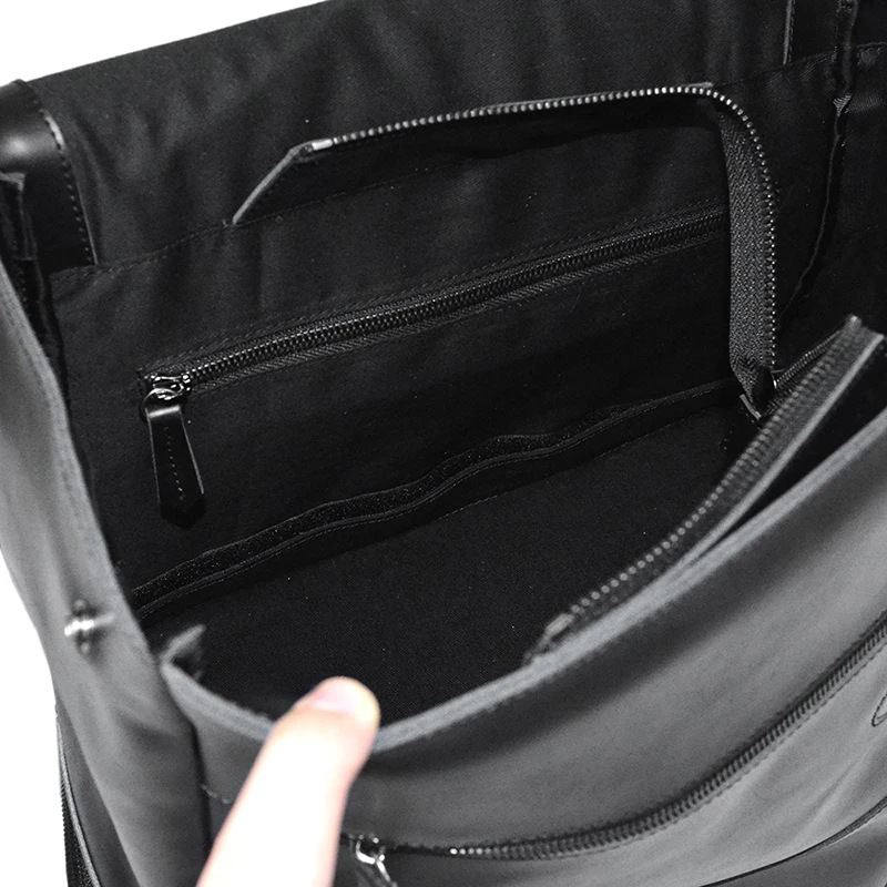 Рюкзак из черной коровьей кожи на заказ для путешествий dslr камеры ноутбука фотографии