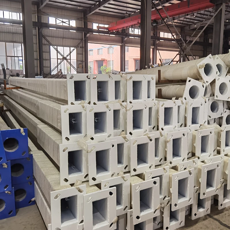 BAORUN Factory Wholesale  Hot-Dip Galvanized Steel Lamp Post Road Highway Lamp Pole Street Light Pole With Single or Double Arms