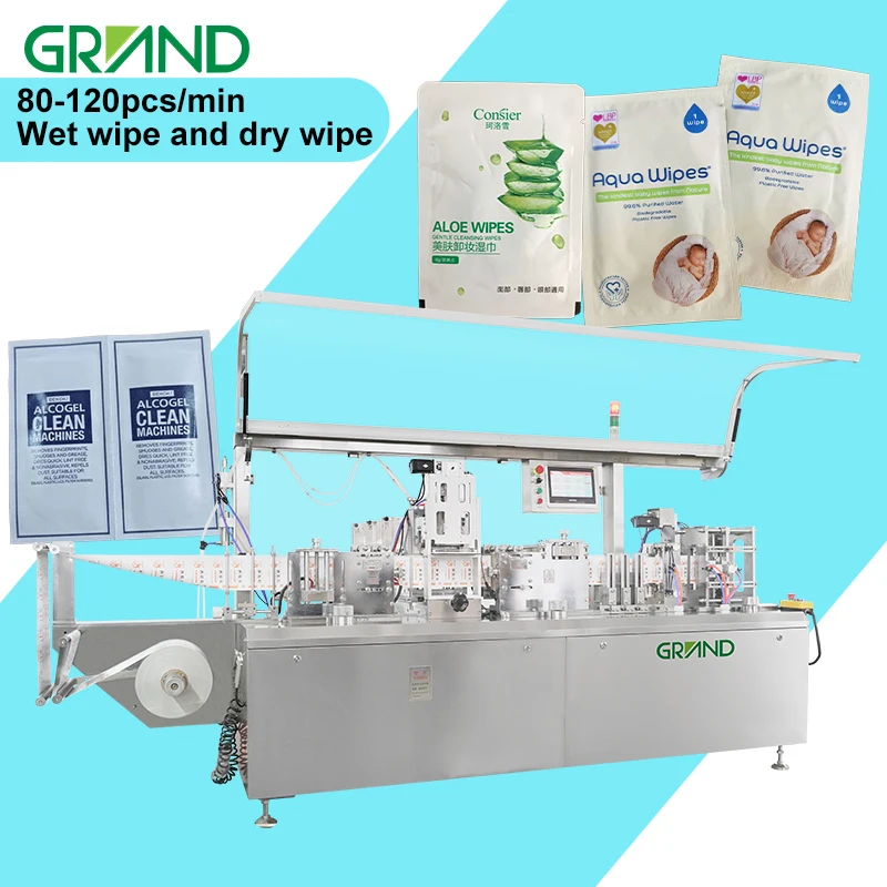 Одноразовые влажные салфетки, автоматическая машина для производства спиртовых тампонов, оборудование для производства