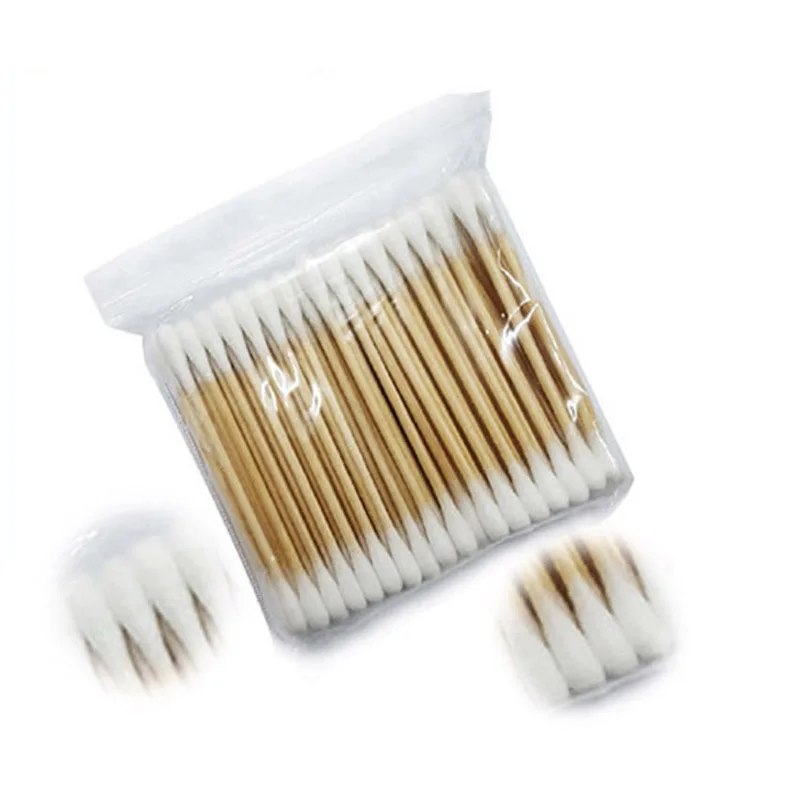 
Wooden Stick Fine Tip Cotton Buds Tattoo Applicator 