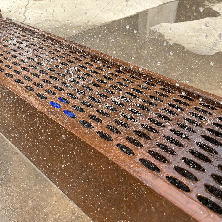 Outdoor Garden Backyard Decoration Corten Steel Water Feature outdoor Fountain Wall Waterfall