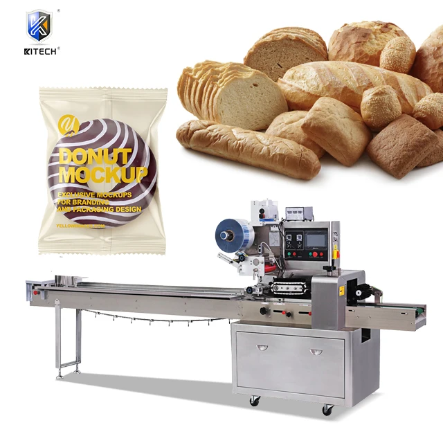 New automatic horizontal small bread/cakes/cookies/food packaging box packaging machine price