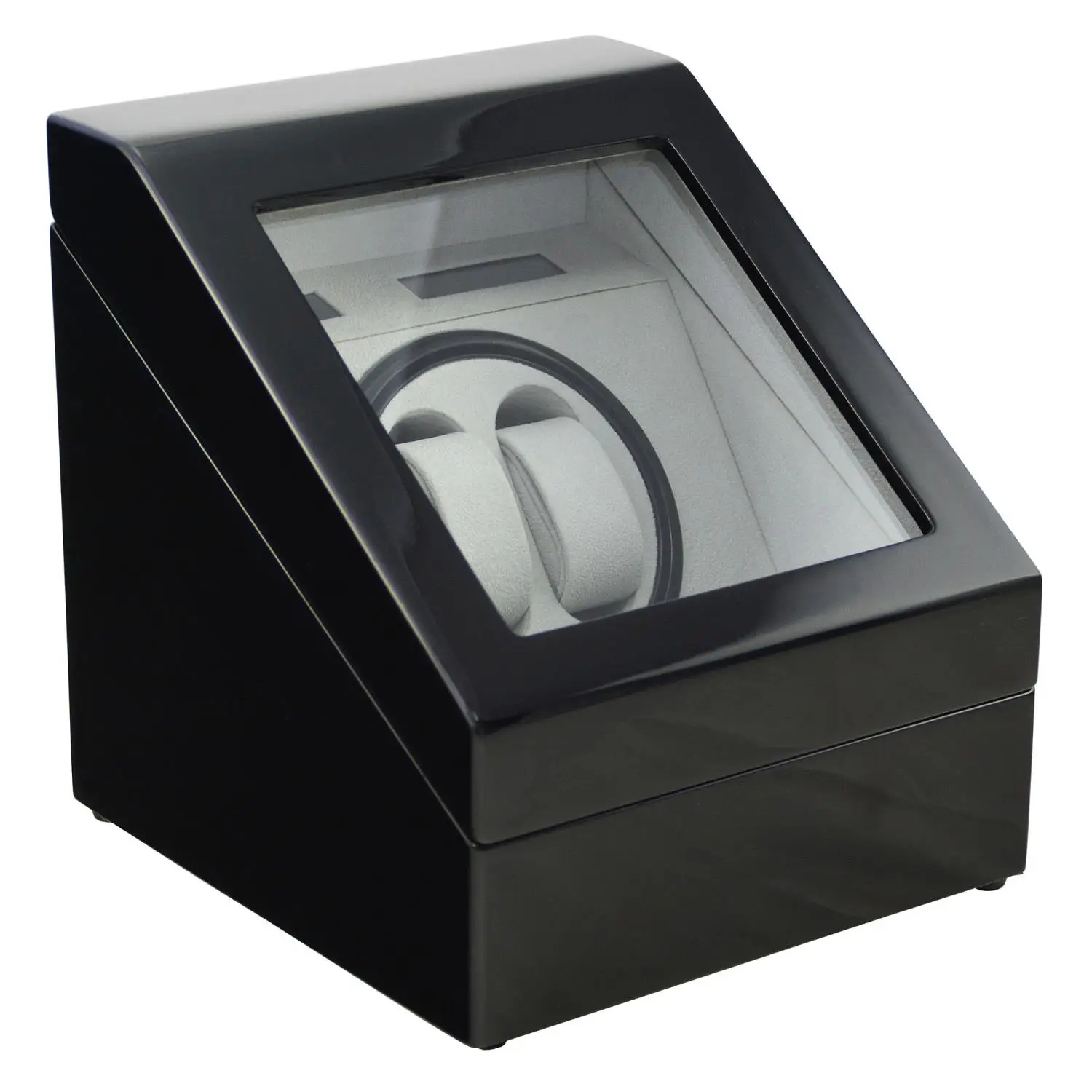 GC03-S62BH-1-R Touch screen Wooden box Black Single Vertical Watch Winder for auto watches display