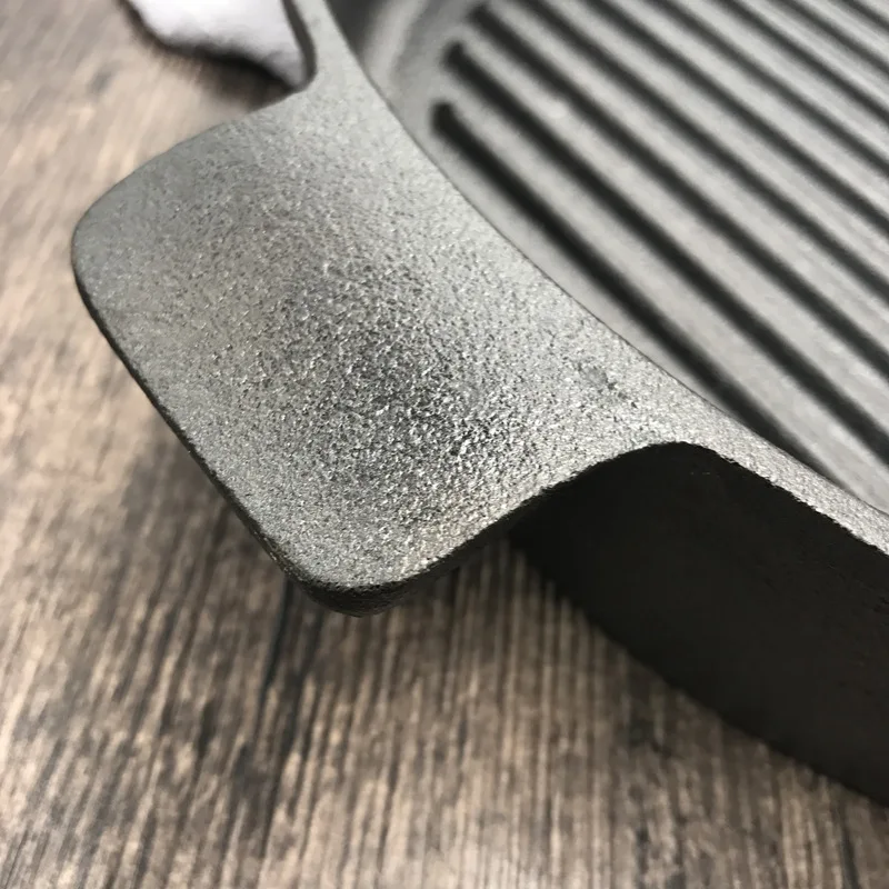 24cm Round Thick Cast Iron Uncoated Frying Pan Pot Not Sticky Pig Iron Pan For Steak Barbecue