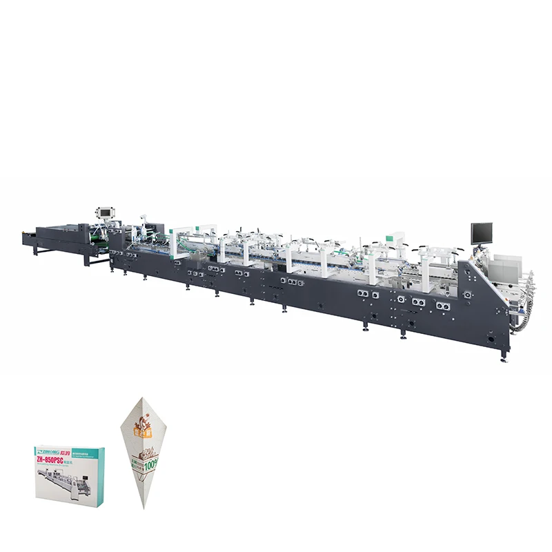 Цифровая автоматическая пицца картонная коробка Папка Gluer машина