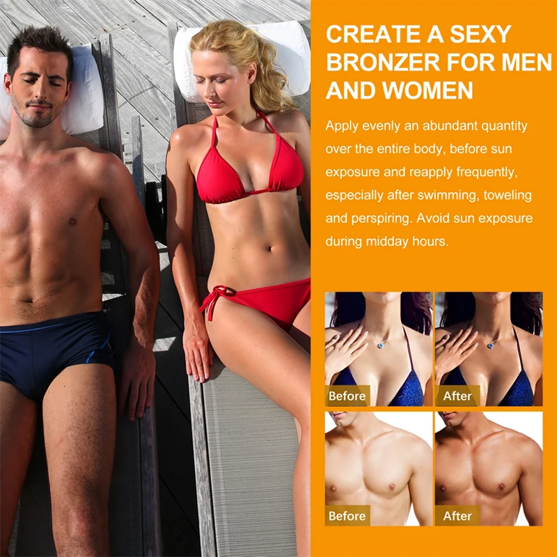 Private Label Tanning Sun Cream Gel Bronzer Body Sunless Accelerator Sunbed Tanning Cream