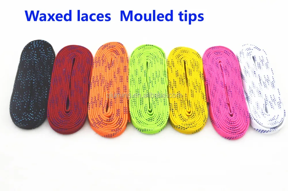 Wholesale Hot Selling Funny Flat Waxed Hockey Shoe Lace Manufacturing