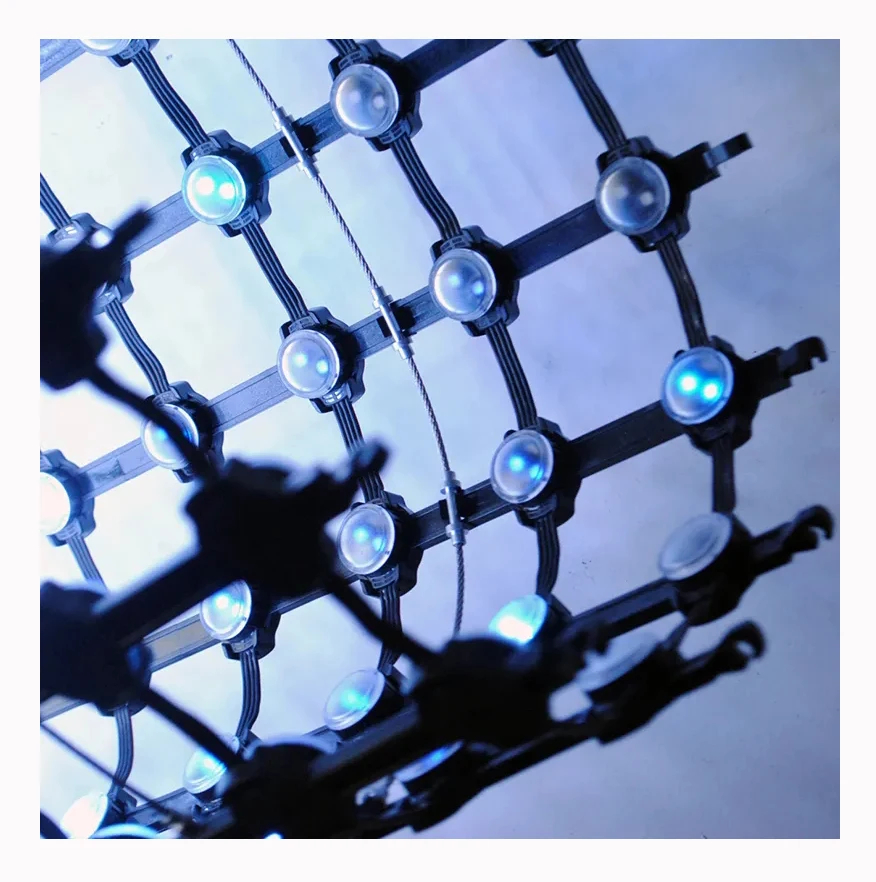 Foldable RGB LED Pixel Matrix Led Mesh Screen for Media Facade lighting