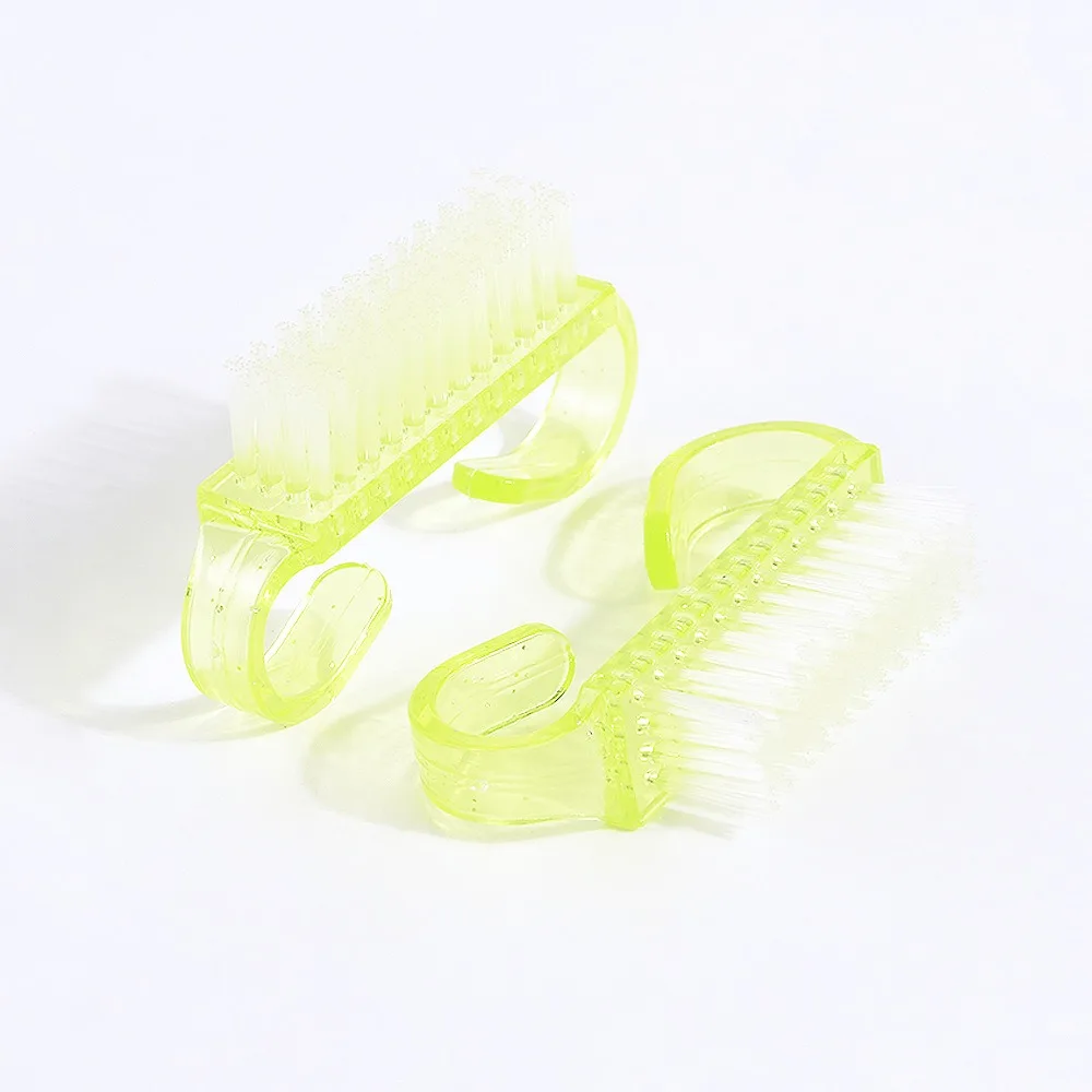 Nail Art Care Manicure Tools with Plastic Handle UV Gel compatible Nail Horn Dust Brush for Cleaning Crystal Nail Brush