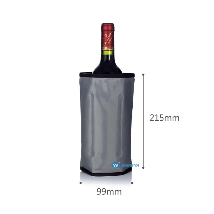 eco-friendly gel ice pack wine bottle cooler sleeve