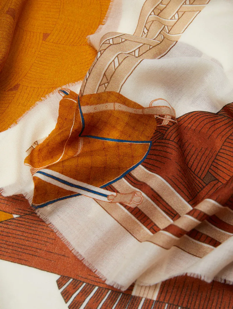 Custom Printing 100% Wool Pure Scarf Foulard En Laine 100 Cashmere Scarf Shawl for Women