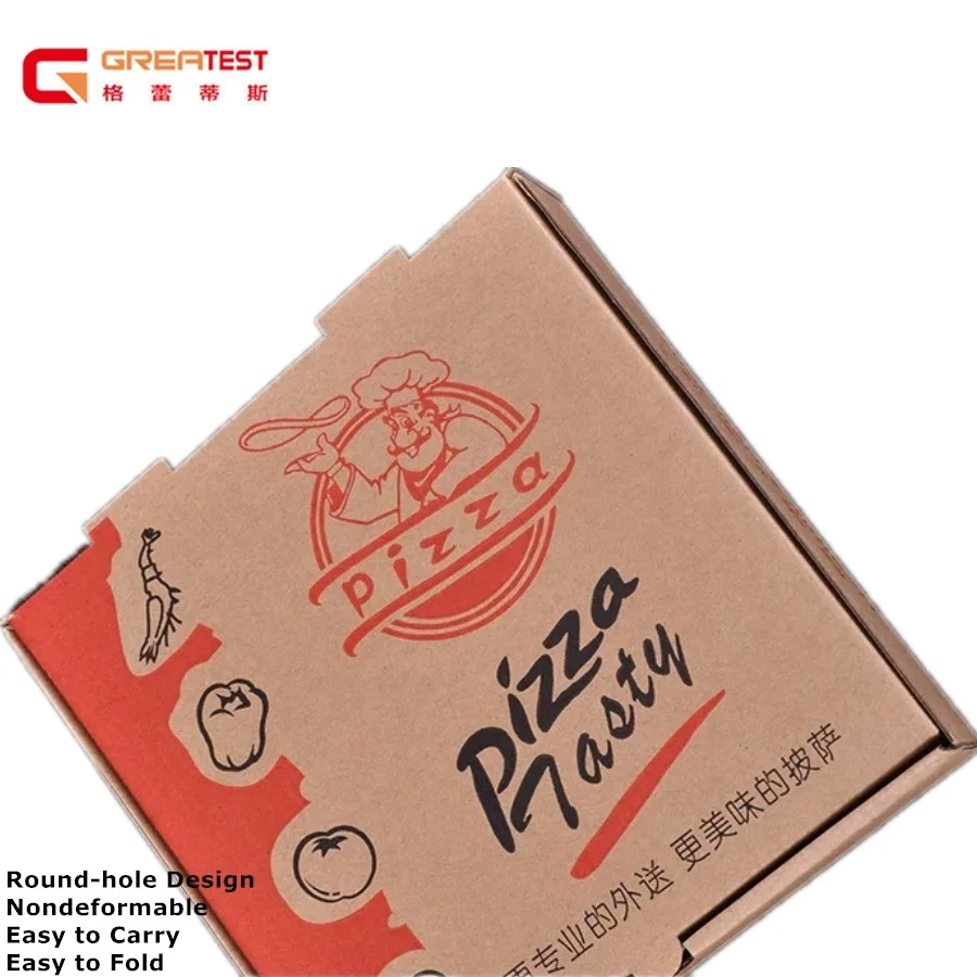 Recyclable Folder Pizza Box  Manufacturer for Food Use