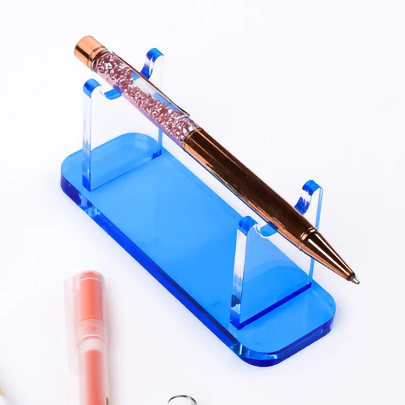 Clear Pencil Makeup Brush Display Rack Acrylic Desktop Pen Holder Stand for Office