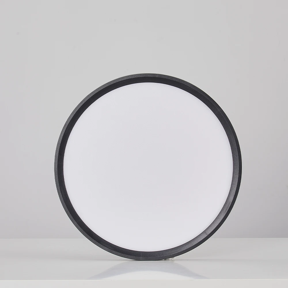 Easy Install Flush Mount White Black Round Panel Lamp Kitchen Bedroom Hallway Dimmable 18W 24W 36W LED Ultra Thin Ceiling Light