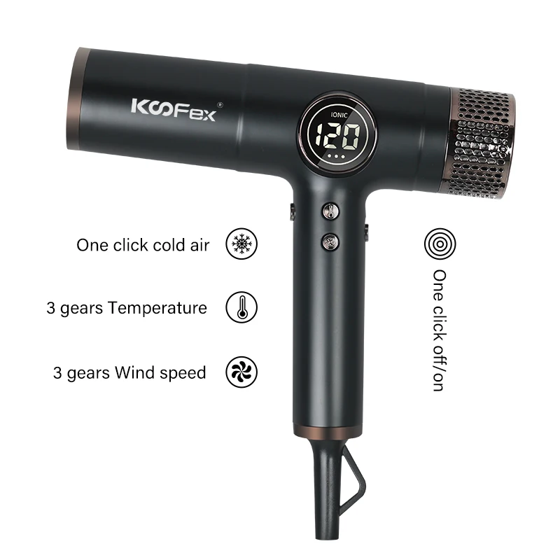 Koofex High Speed 110000Rpm Bldc High Power 2200W Quick Drying Hair Negative Ions Hair Blow Dryer