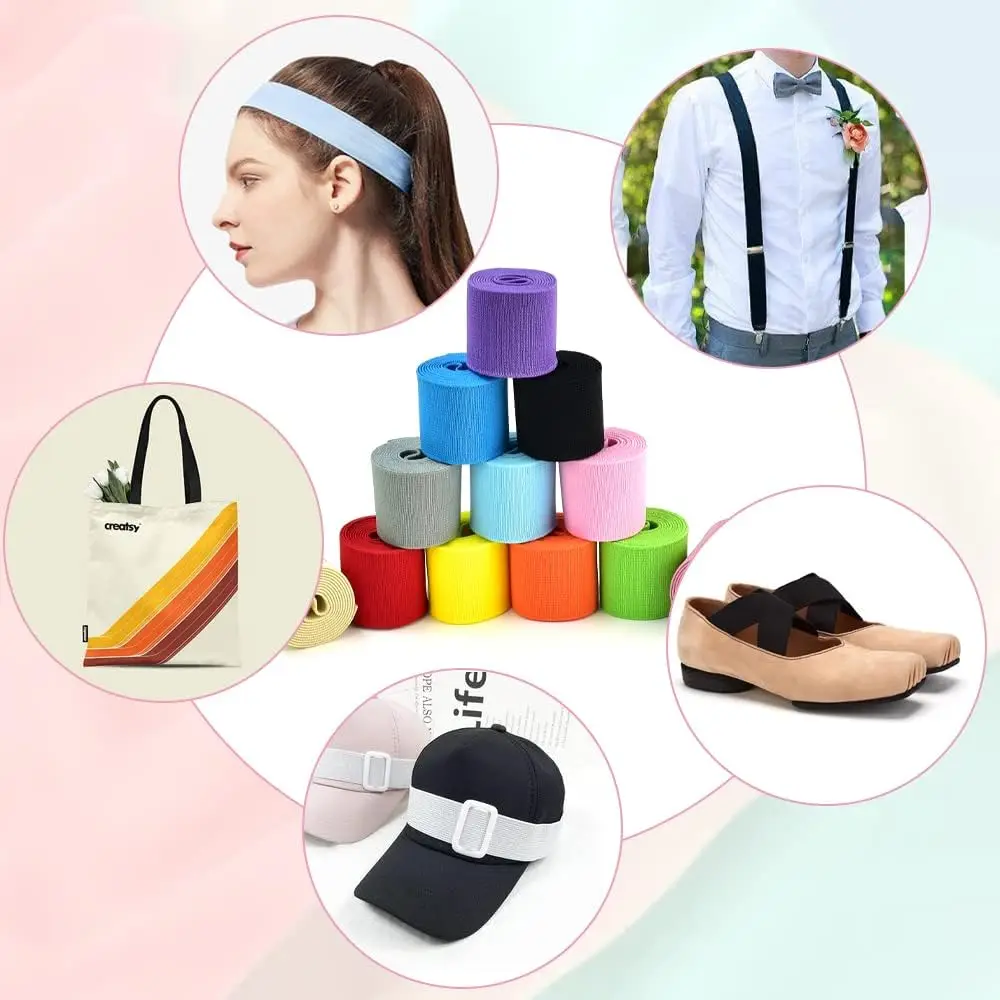 Factory Supply Directly Polyester Thick Twill Elastic Band Quality Color Elastic Band