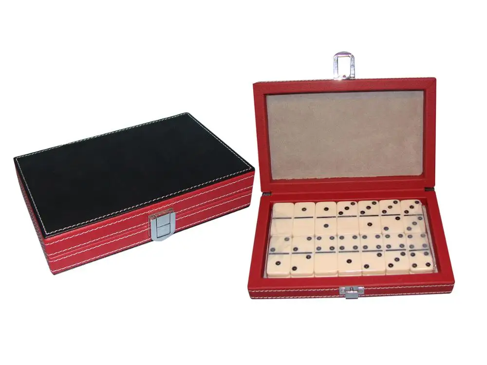 Customized domino set dominuoes pieces case