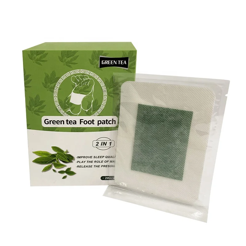 Detox Foot Pads Foot Care  Natural Bamboo Vinegar 2 in 1 Gree Tea  Foot Detoxifying Patches