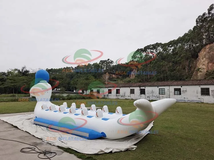 Inflatable Boat Custom Water Game PVC Banana Boat/ Inflatables mermaid banana boat with bumper strip