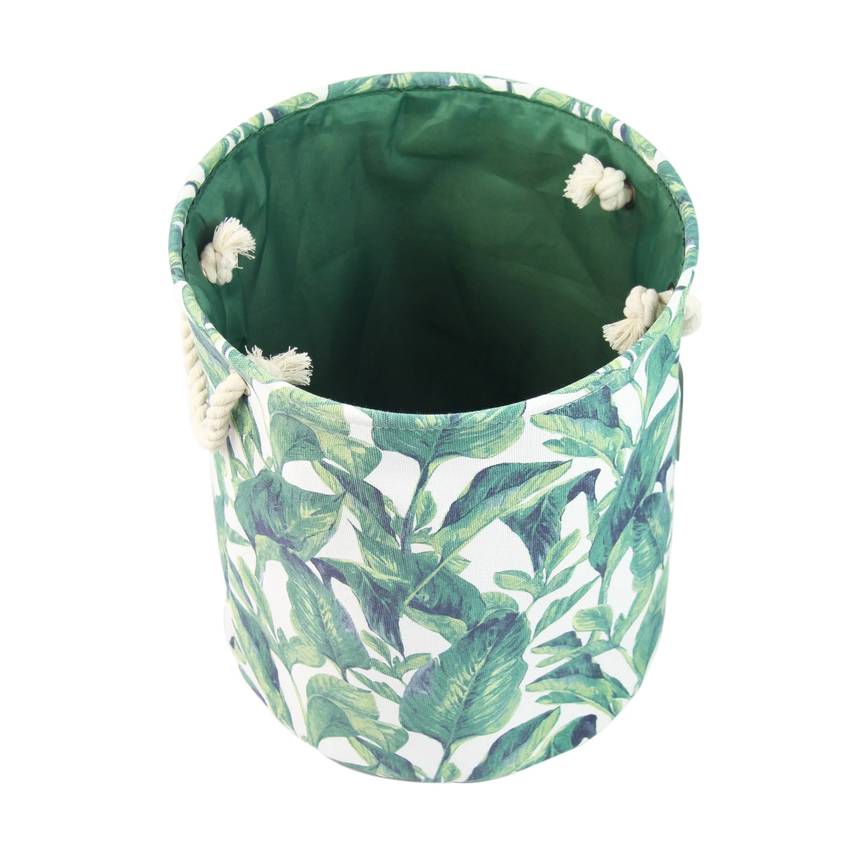 2020 New Comfortable Home Fabric laundry basket printed  foldable washing basket with cotton Rope  handle