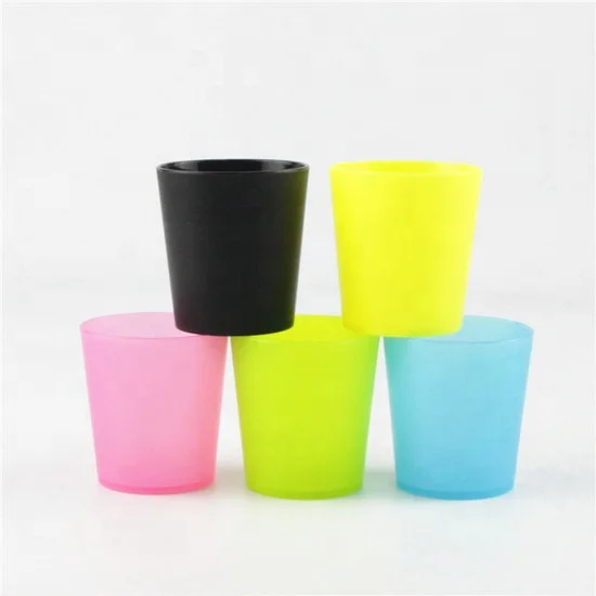 1.5oz plastic frosted shot glass