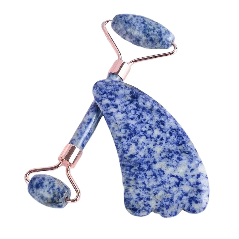 Cheap Facial Body massager blue spot jasper GuaSha Board Tool
