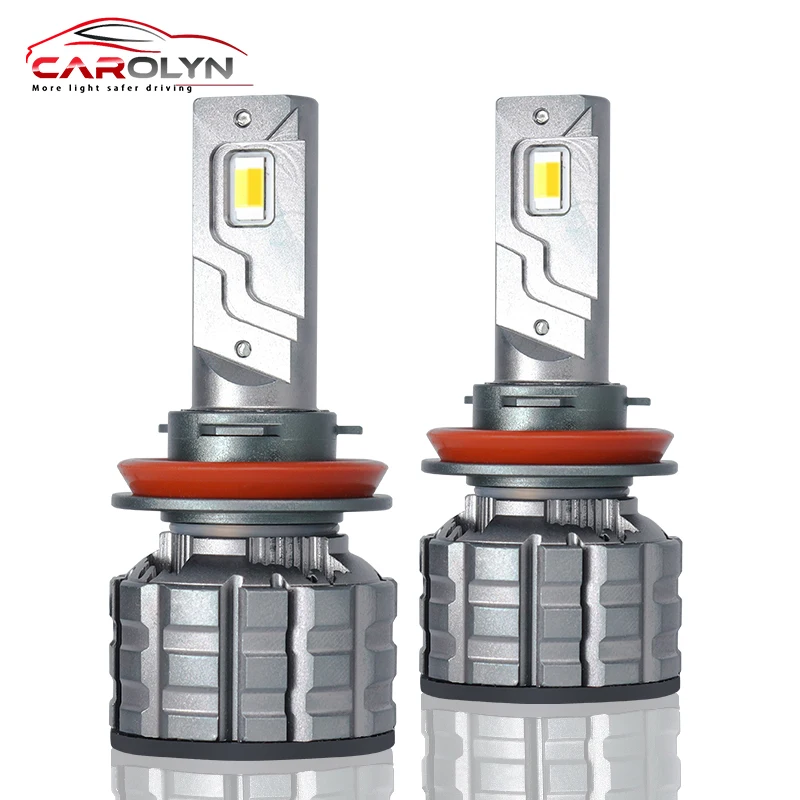 2023 new high power Tricolor led car headlight  H11 3000K 4300K 6000K led headlights 12000LM LED  fog lights