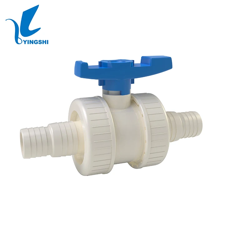 Hot Sale high quality Plastic Water Valve for swimming pool PVC Double Union Ball Valve