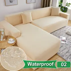 Elastic Sofa Cover for Living Room 1/2/3/4 Seater Polyester L-Shaped Corner Sofa Cover Geometric Patterns Slipcover Protector