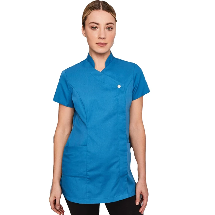Hot Sale Doctor Uniforms Clinic Scrub Short Sleeve Tops Uniform