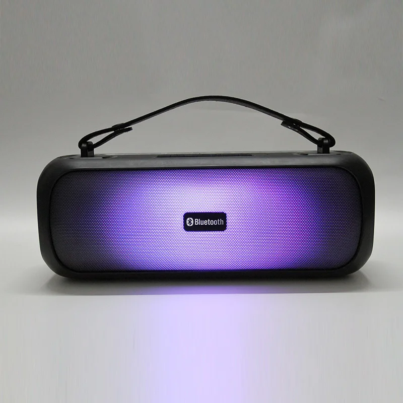 2022 New 2.0ch 20W RGB  Colorful LED Light Cool  Outdoor Music Portable Bluetooth Speaker