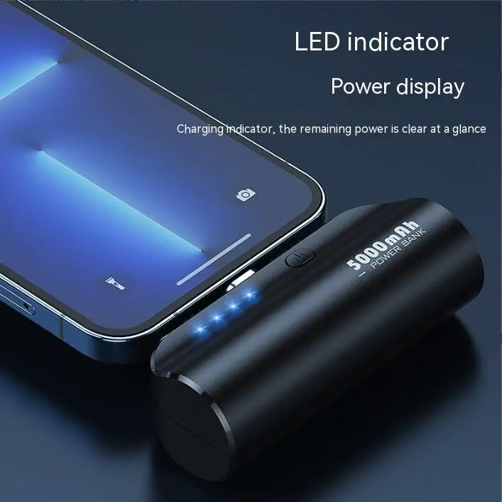 Portable Dust-proof magnetic suction heads 3 in 1 Fast charger 5000mah Magnetic battery pack Custom mobile power bank